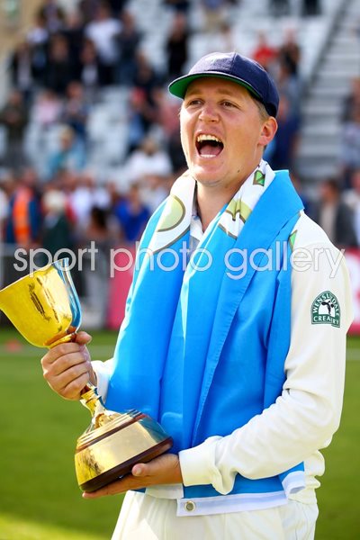 Gary Ballance Celebrates with Trophy