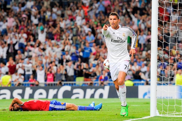 Cristiano Ronaldo Real Madrid celebrates scoring