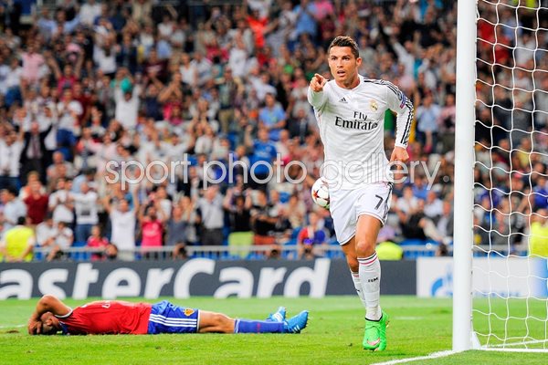Cristiano Ronaldo Real Madrid celebrates scoring