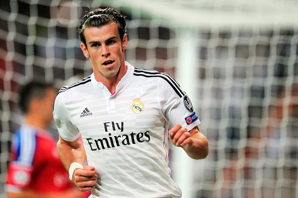 Gareth Bale of Real Madrid celebrate