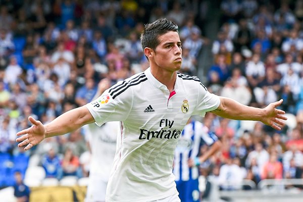 James Rodriguez Real Madrid celebration