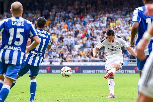James Rodriguez Real Madrid scores v Deportivo