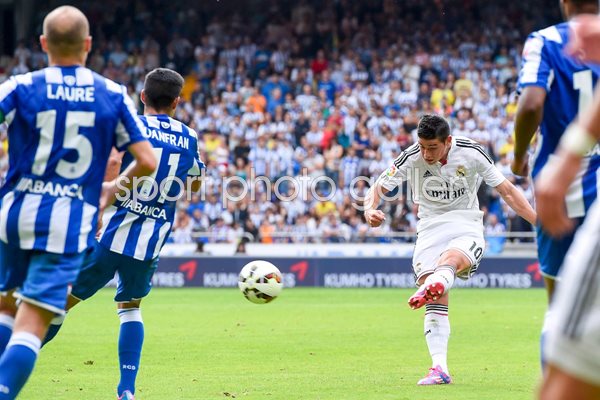 James Rodriguez Real Madrid scores v Deportivo
