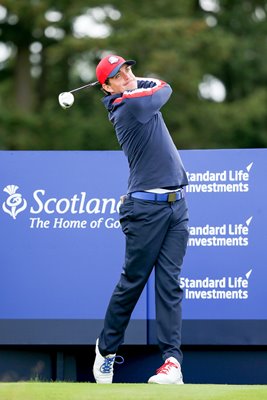 Keegan Bradley tees off - 2014 Ryder Cup