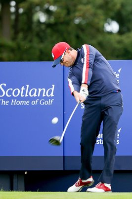 Zach Johnson tees off - 2014 Ryder Cup