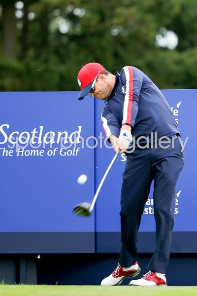 Zach Johnson tees off - 2014 Ryder Cup