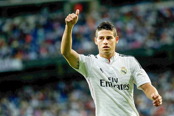 James Rodriguez Real Madrid thumbs up