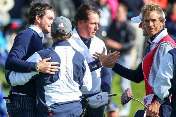 Keegan Bradley and Phil Mickelson Ryder Cup 2014