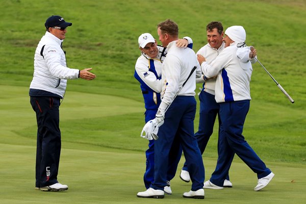 Jamie Donaldson Lee Westwood Europe 2014 Ryder Cup