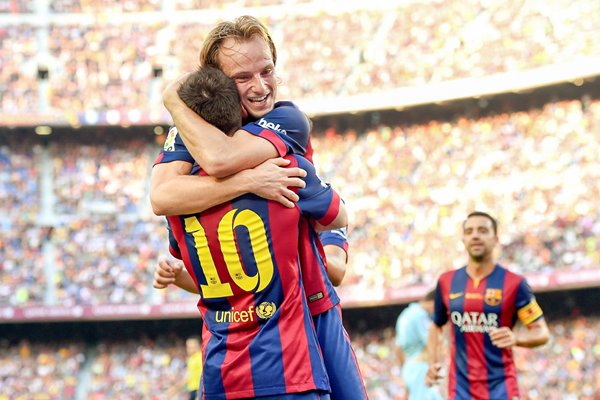 Ivan Rakitic FC Barcelona celebrates