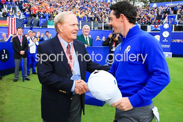 Jack Nicklaus Rory McIlroy Gleneagles Ryder Cup 2014