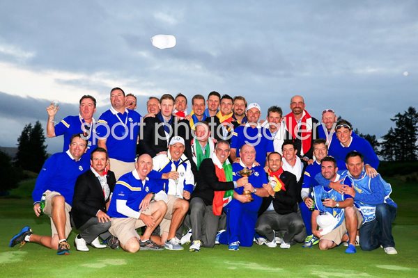 European Players and Caddies 2014 Ryder Cup