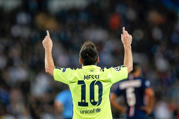 Lionel Messi Barcelona v PSG 2014