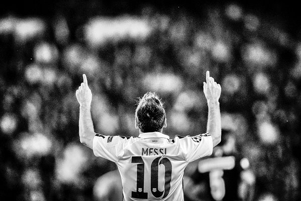 Lionel Messi FC Barcelona B&W