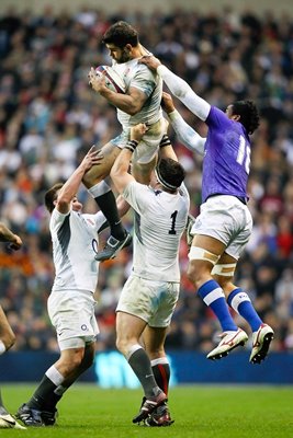 Nick Easter lineout England v Samoa 2010