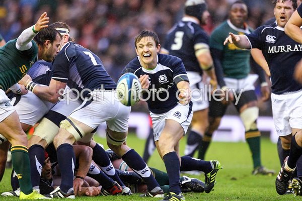 Rory Lawson action - Scotland v South Africa