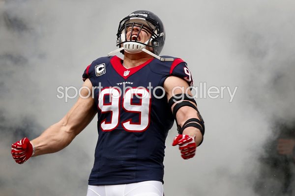  J.J. Watt #99 Houston Texans enters the field