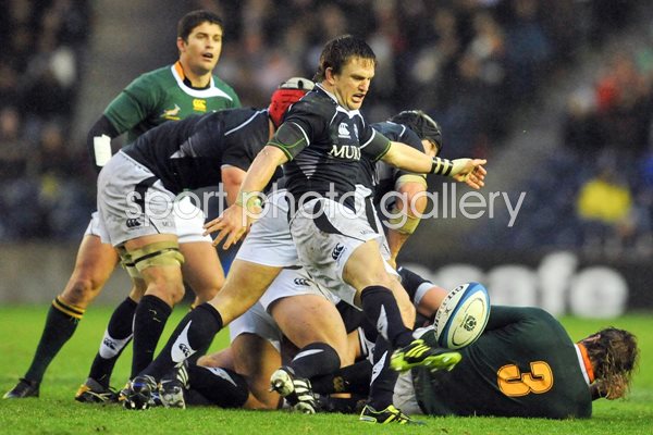 Rory Lawson clears - Scotland v South Africa