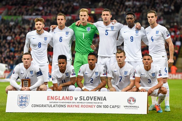 England v Slovenia England Team Wembley 2014