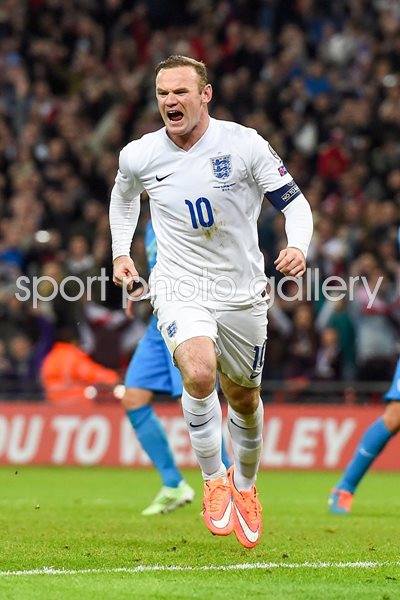 England v Slovenia Wayne Rooney Wembley 2014