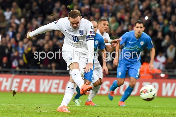 England v Slovenia Wayne Rooney Wembley 2014