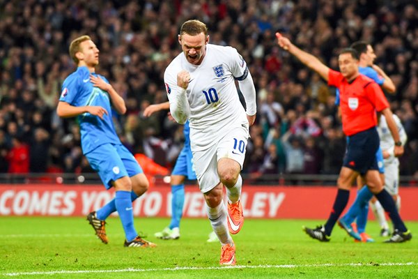 England v Slovenia Wayne Rooney Wembley 2014