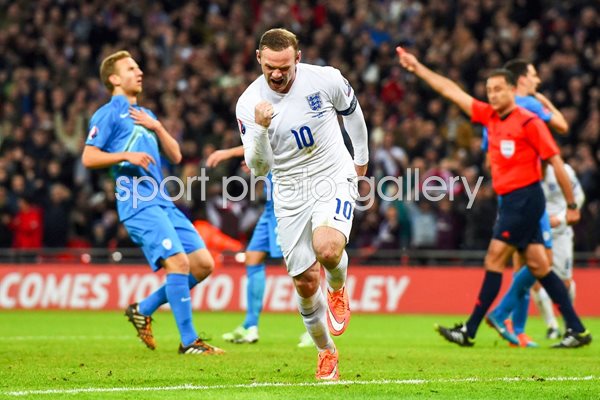 England v Slovenia Wayne Rooney Wembley 2014