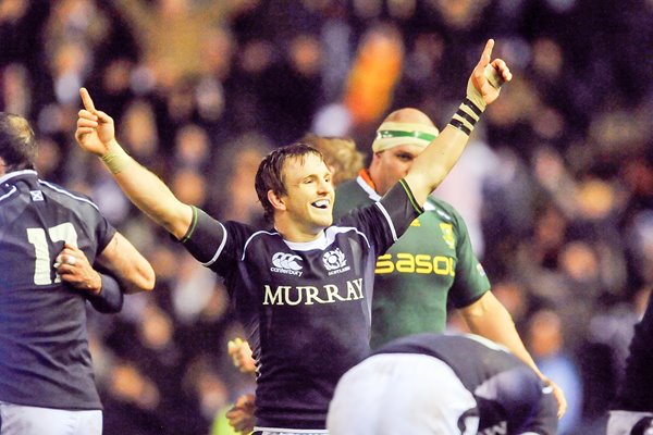 Rory Lawson celebrates - Scotland v South Africa 2010