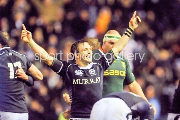 Rory Lawson celebrates - Scotland v South Africa 2010