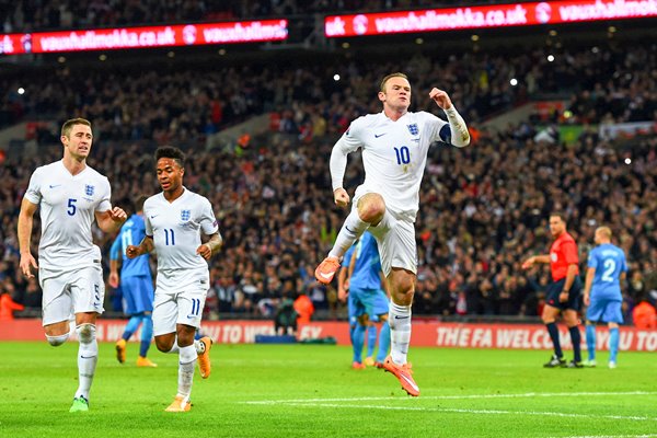 England v Slovenia Wayne Rooney Wembley 2014