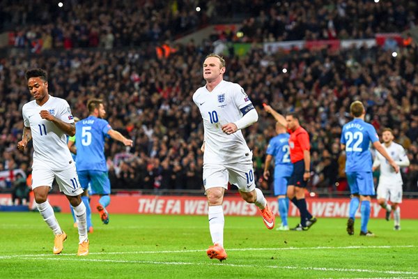 England v Slovenia Wayne Rooney Wembley 2014