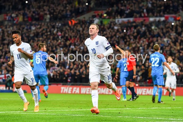 England v Slovenia Wayne Rooney Wembley 2014