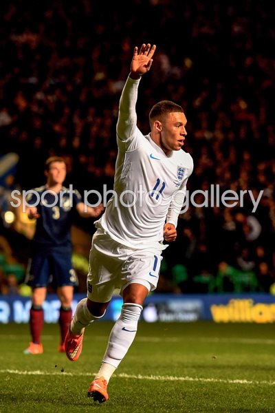 Alex Oxlade-Chamberlain England  v Scotland 2014