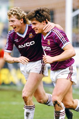 Frank McAvennie and Tony Cottee West Ham