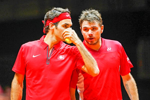 Roger Federer & Stanislas Wawrinka Davis Cup 2014