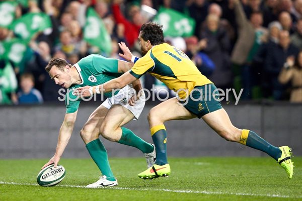 Tommy Bowe Ireland v Australia Aviva Stadium 2014
