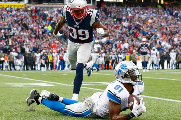 Calvin Johnson Lions v  Patriots 2014