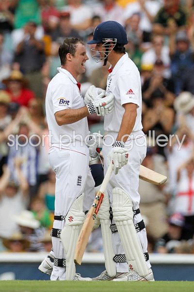 Openers Cook 7 Strauss - Brisbane - 2010 Ashes