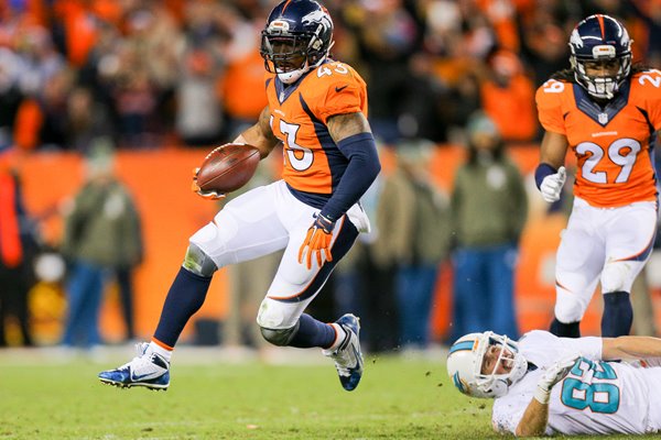 T.J. Ward Broncos v Dolphins 2014