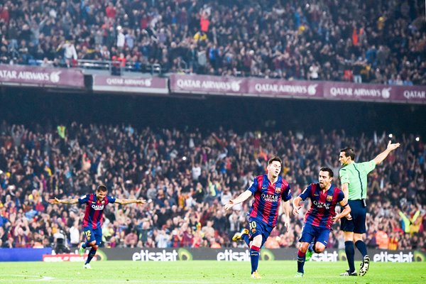 Leo Messi FC Barcelona celebration La Liga 2014