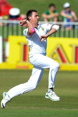 Dale Steyn bowls South Africa v India Durban 2013
