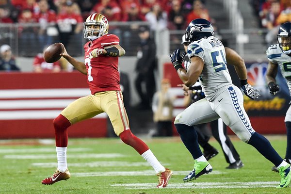 Colin Kaepernick 49ers v Seahawks Levis 2014