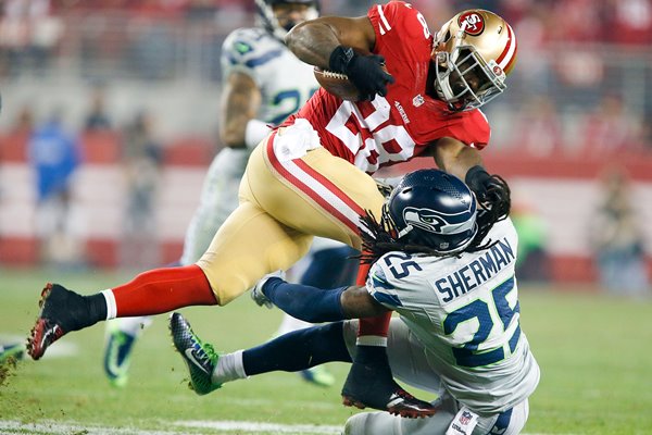 Richard Sherman Seahawks v 49ers Levis Stadium 2014