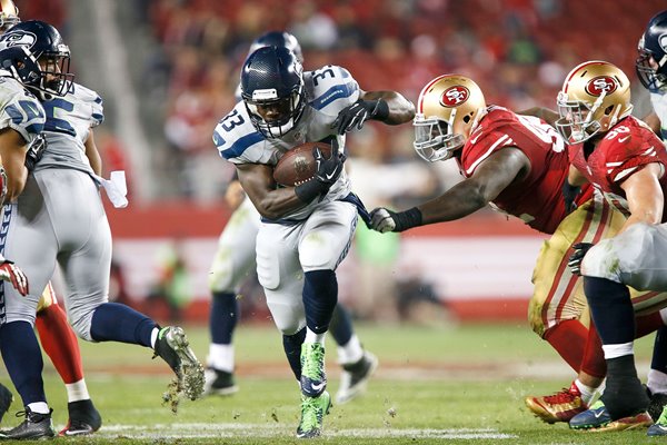 Christine Michael Seahawks v 49ers Levis 2014