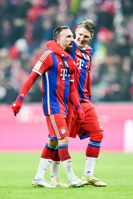 Bastian Schweinsteiger and Franck Ribery Bayern