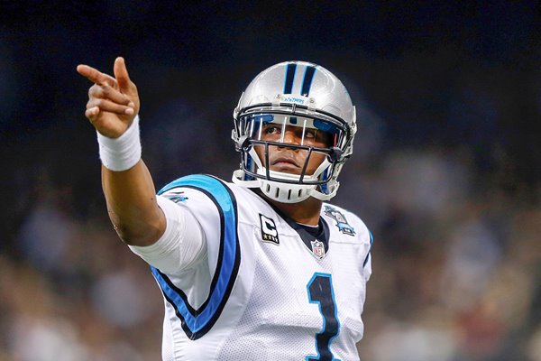 Cam Newton Panthers v Saints Superdome 2014