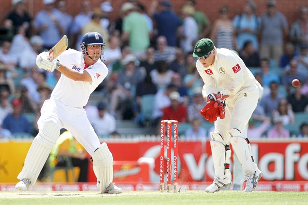 Alastair Cook Adelaide action - 2010 Ashes