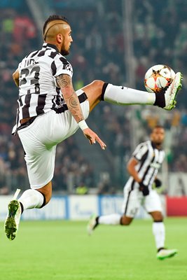 Arturo Vidal of Juventus controls the ball