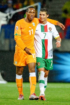 Didier Drogba and Cristiano Ronaldo - World Cup 2010