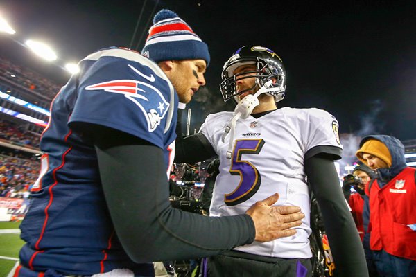 Joe Flacco Ravens & Tom Brady Patriots 2015